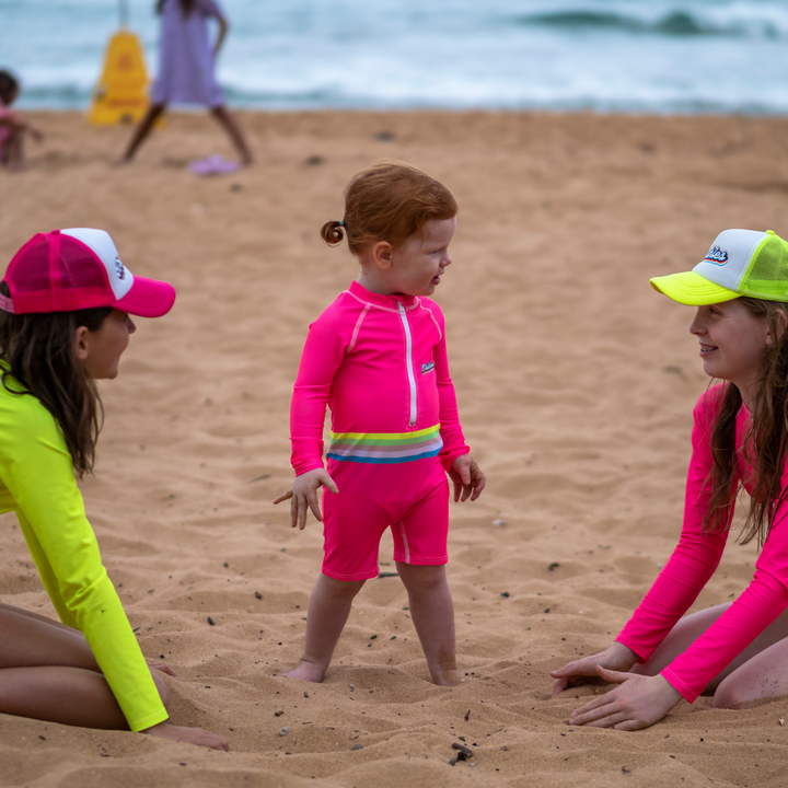 Brashies baby beachwear in soft, sun-safe material